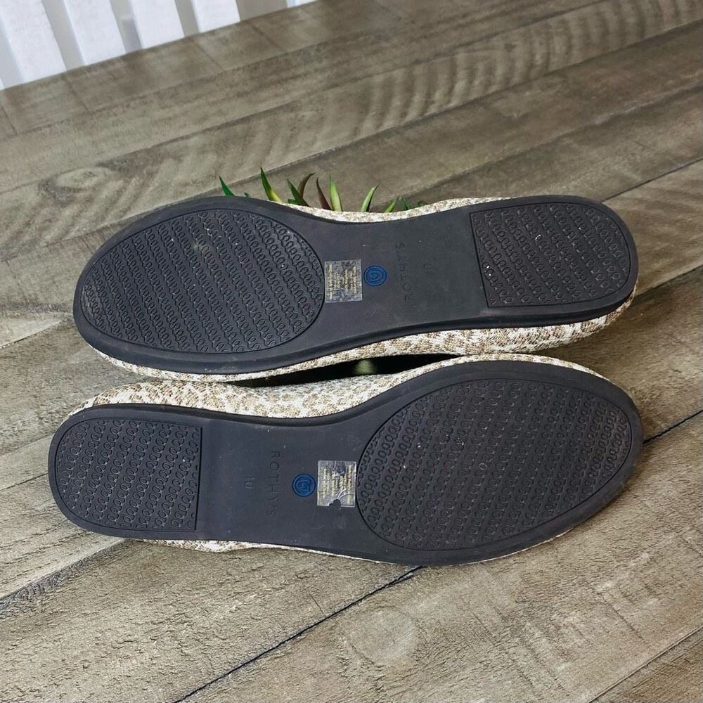 Rothy's Leopard Print Flats with Blue Accents - Picture 6 of 8